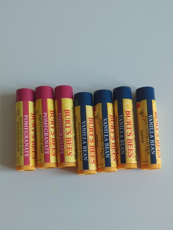 Burt's Bees Other - Burt's Bees Lip Balm Set - Pomegranate And Vanilla Bean 7 Pcs